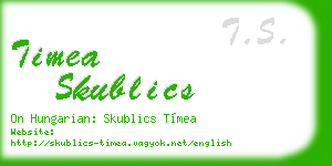 timea skublics business card
