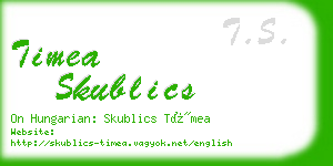 timea skublics business card